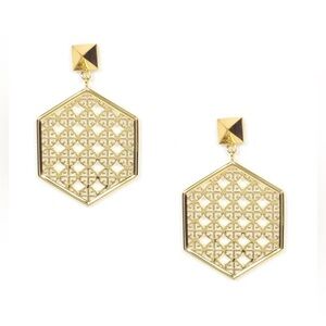 NWT Tory Burch Perforated Logo Hexagon